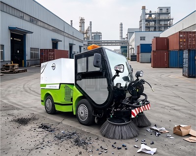 Industrial road sweeper cleaning factory production facility